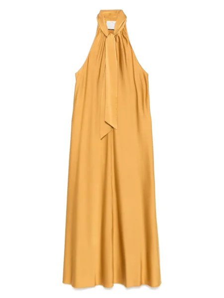 Sukienka Forte Forte z dekoltem halter garniturowa żółta