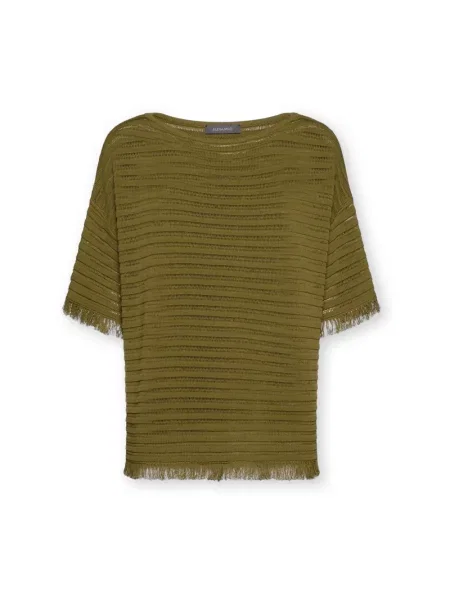 Sweter Elena Miro' w paski z paskiem brązowy