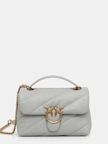 Klasická crossbody kabelka Pinko sivá