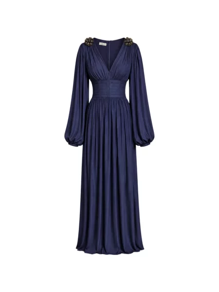 Rochie maxi Baruni cu mărgele albastru