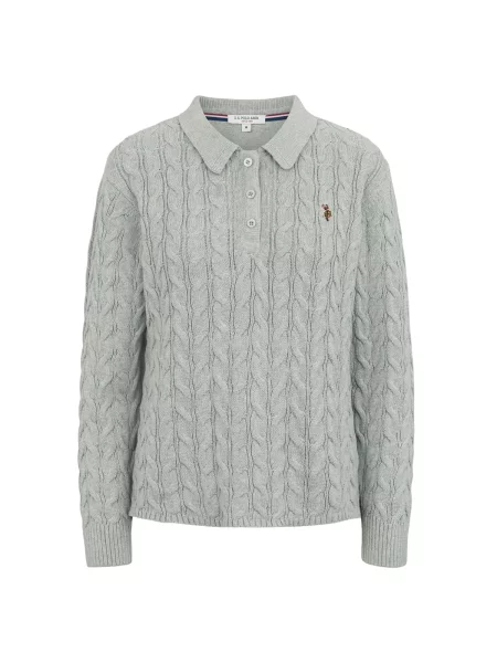 U.S. POLO ASSN. Pulover amestecat gri