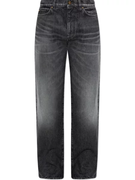 Blugi Versace cu broderie negru