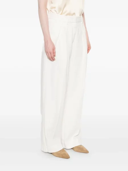 Pantaloni Forte_forte plisate alb