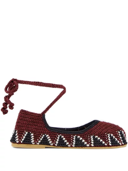 Балеринки Kashura с връзки с дантела виолетово