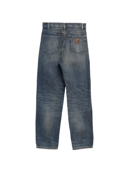 Blugi drepți Carhartt Wip albastru