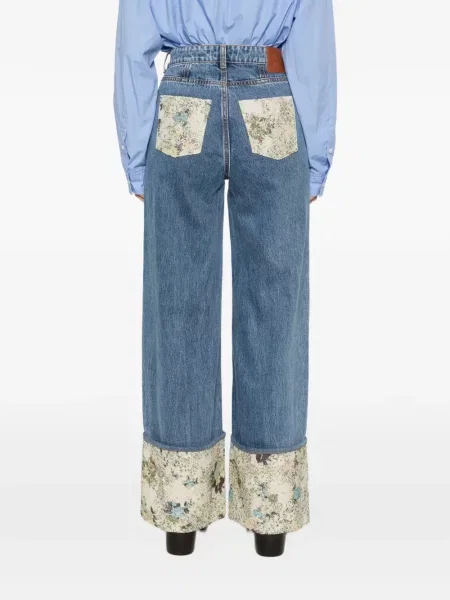 Blugi Alemais cu model floral cu imagine albastru