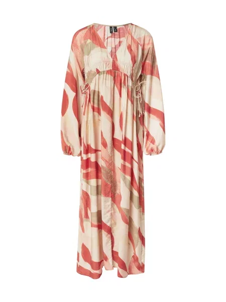 VERO MODA Haljina VMTYRA sivkasto zelena / breskva / roza crvena