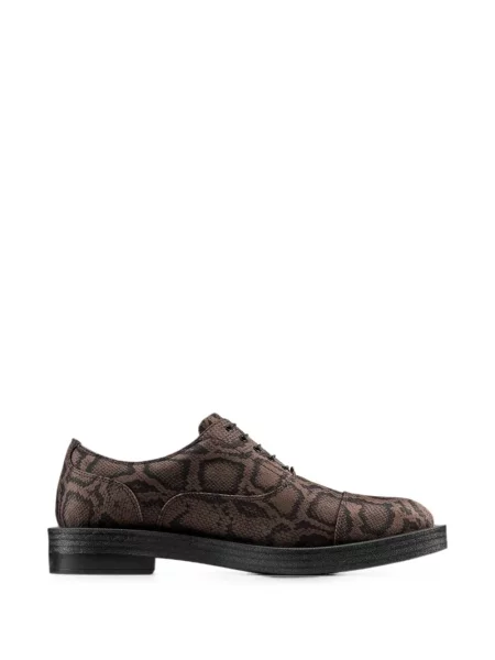 Oxford Clarks Originals cu model piele de șarpe din țesătură twill maro
