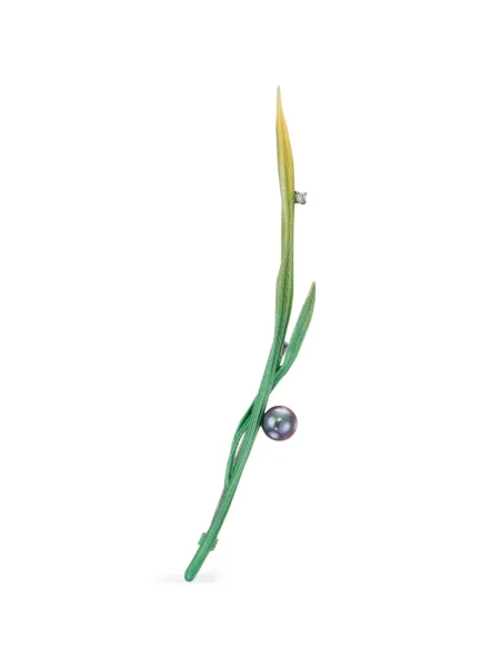 Brosa Anabela Chan cu perle verde