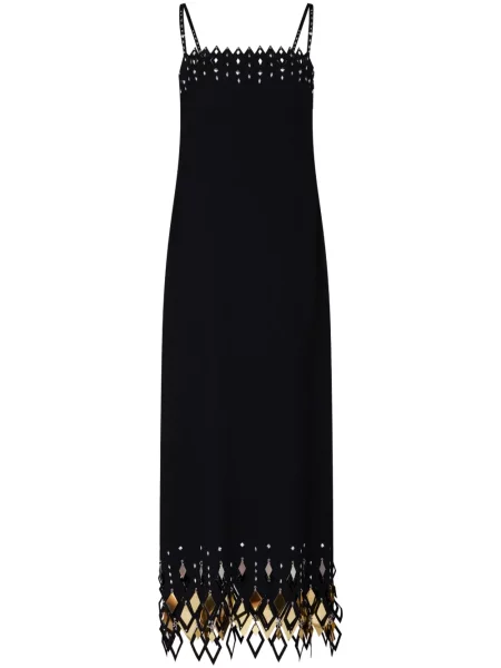 Sukienka koszulowa Paco Rabanne o krotszym kroju czarna