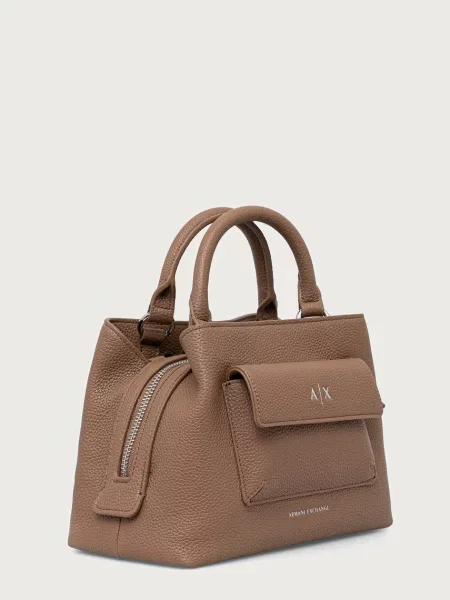 Crossbody kabelka Eax z ekologickej kože béžová
