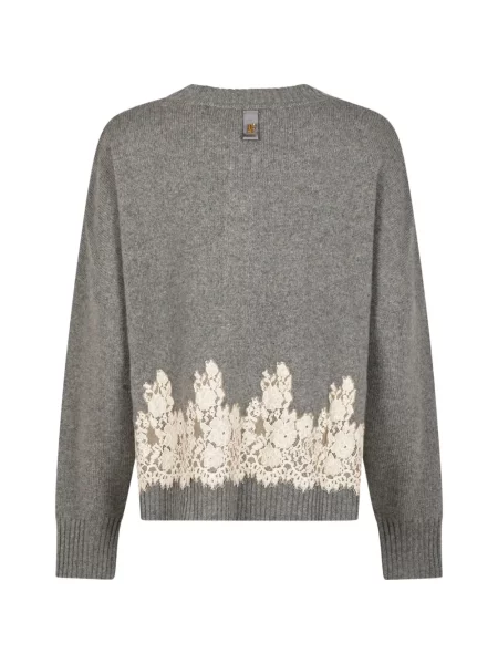 Cardigan Alberta Ferretti din dantelă gri