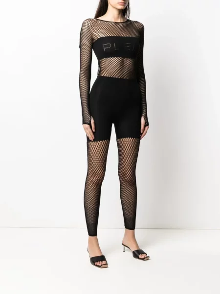 Kombinezon Philipp Plein z siateczką czarny