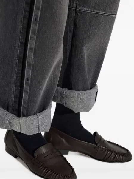 Pantofi loafer Aeyde din piele maro