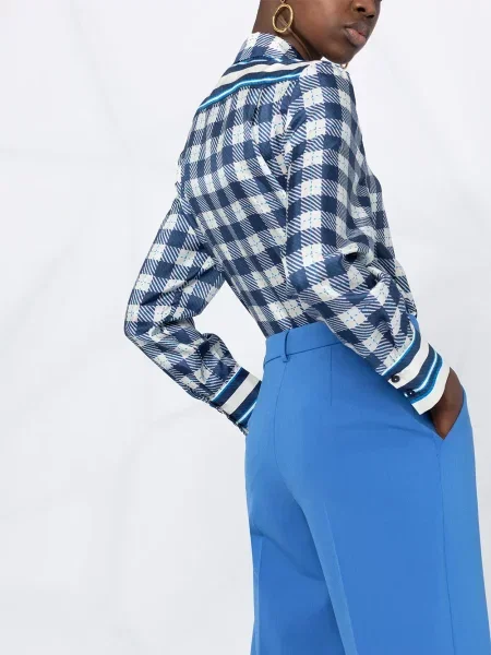 Pantaloni Alberta Ferretti albastru