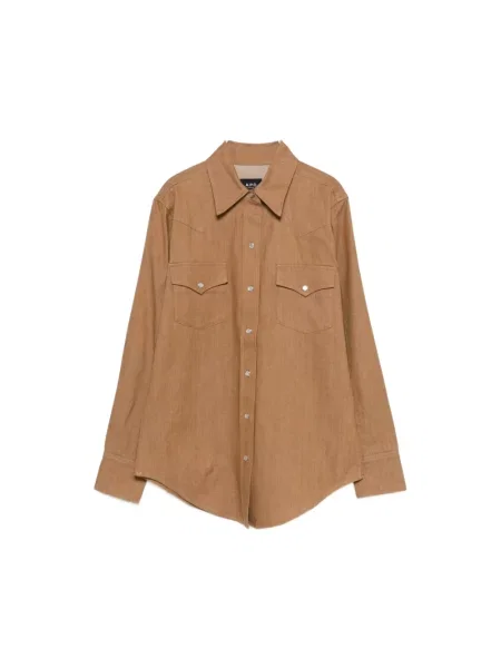 Kowbojska koszula A.p.c. brązowa