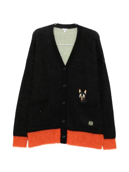 Cardigan Loewe cu broderie negru