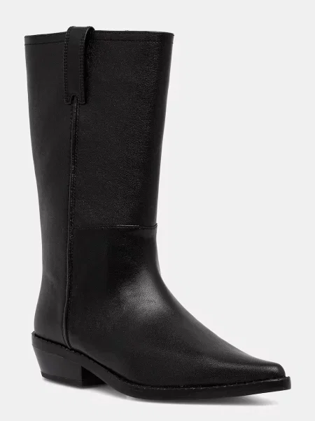 MICHAEL Michael Kors botine pentru femei din piele Farren Flat Boot negru