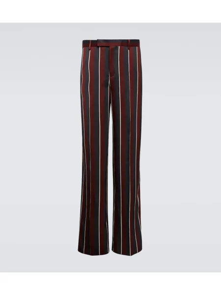 Pantaloni Versace cu talie înaltă cu dungi