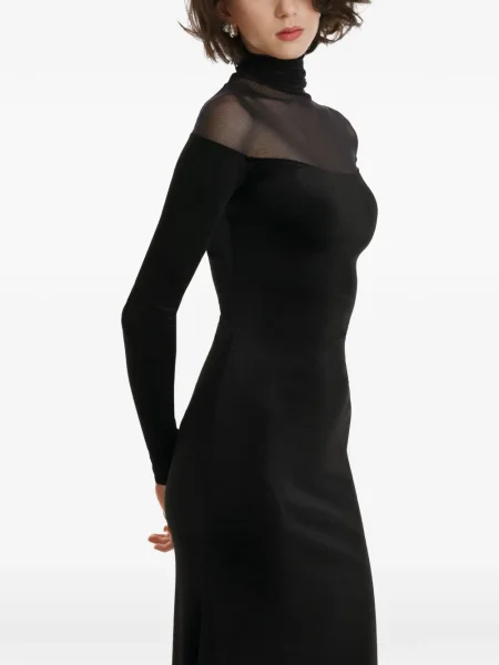 Rochie maxi 2310 Studio plasă de costum negru