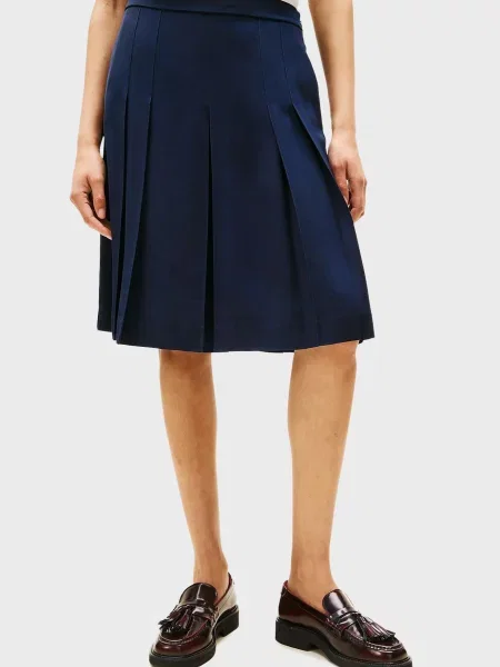 Твілова плісирована спідниця Tommy Hilfiger синя