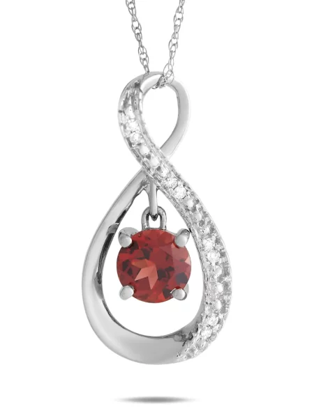 Colier Lb Exclusive cu garnet alb