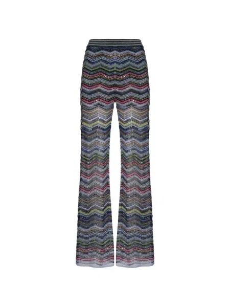 Pantaloni palazzo Missoni cu paiete albastru