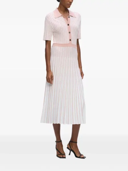 Rochie midi Karl Lagerfeld tricotate alb