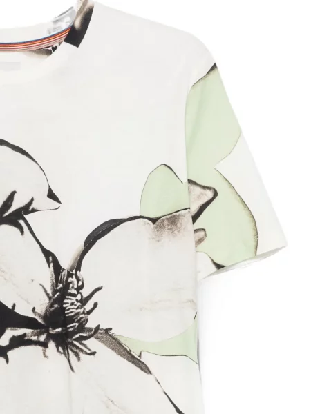 Tricou Paul Smith cu model floral cu imagine alb
