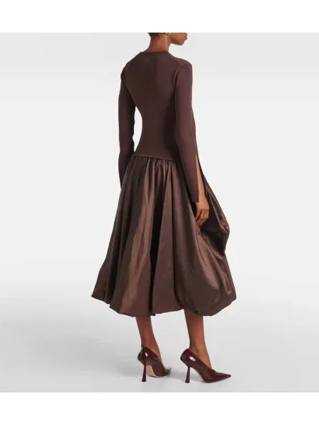 Rochie midi Simkhai până la genunchi de costum maro
