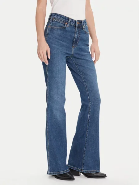 Wrangler Jeans hlače Montana Mornarsko Bootcut Fit modra