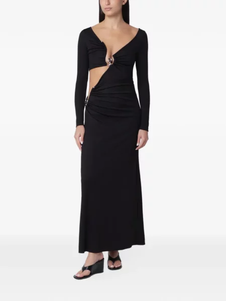 Lung rochie maxi Christopher Esber negru