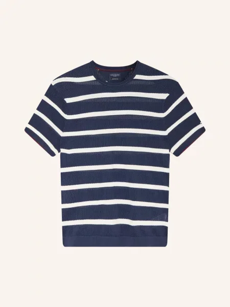 Tommy Hilfiger Pletené Tričko tmavě modrá bílá