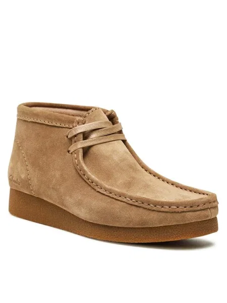 Μποτάκια Clarks WallabeeEvoBt Dark Sand Suede μπεζ