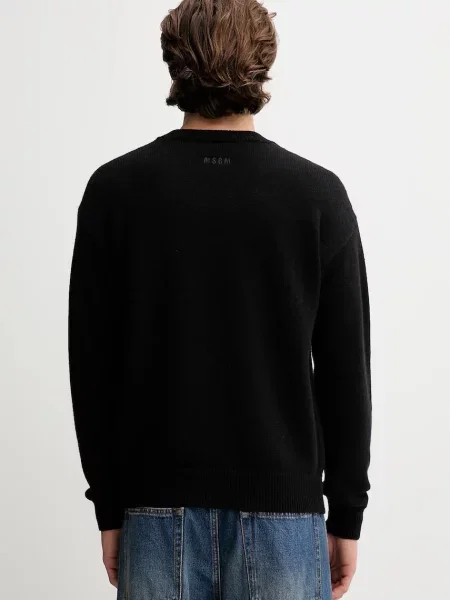 MSGM pulover de lână negru