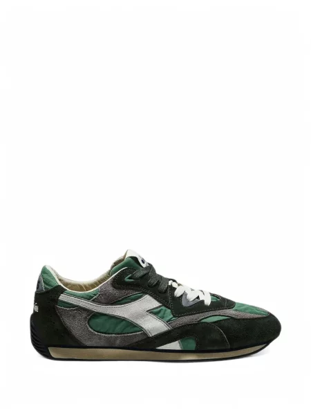 Sneakerși Diadora din piele de căprioară verde