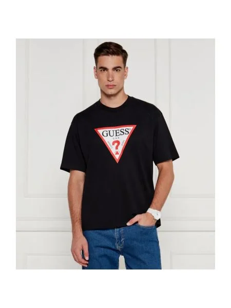 Guess Jeans Tricou | Oversize fit negru