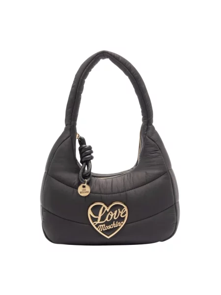Torebka hobo Love Moschino ocieplana czarna
