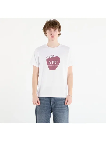 Tricou A.P.C. Short-Sleeved Apple T-Shirt White L alb