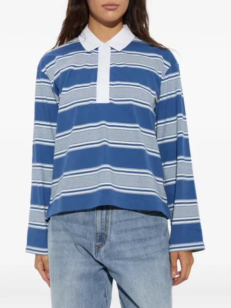 Lung tricou polo Rag & Bone albastru