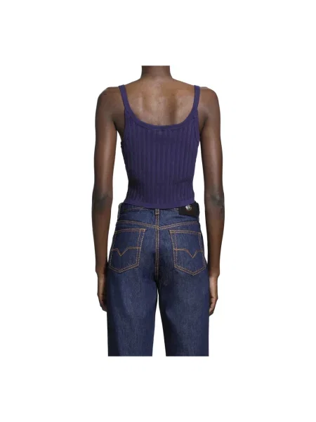 Top Versace z siateczką fioletowy