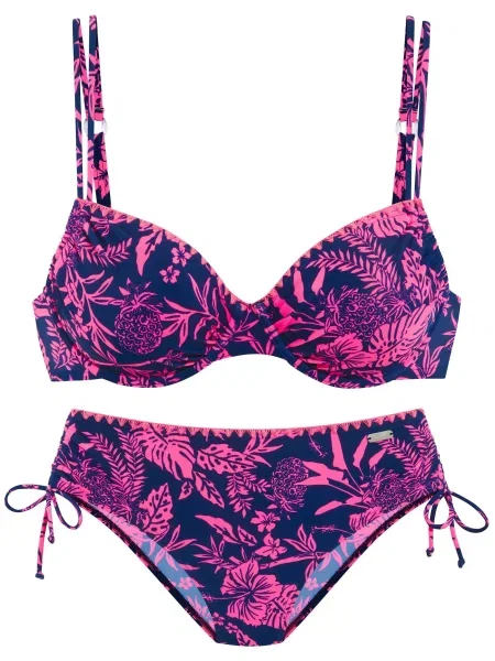 VENICE BEACH Bikini marine / svetlo roza