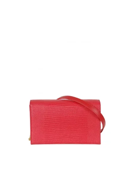 Torebka crossbody Elisabetta Franchi skórzana czerwona