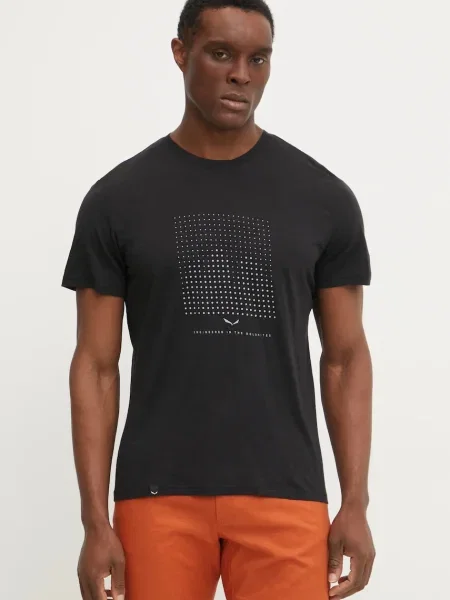 Salewa tricou sport Eagle cu imprimeu negru