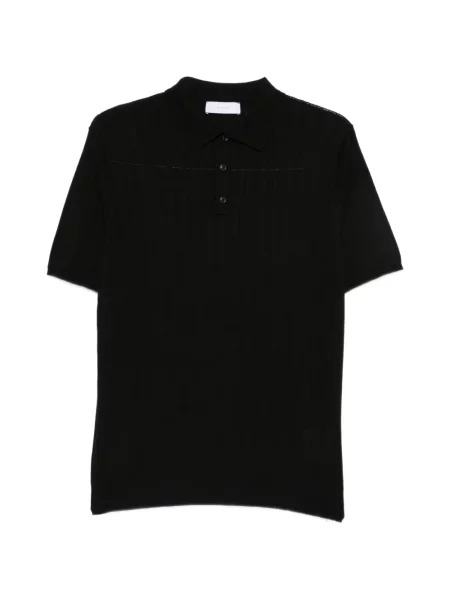 Tricou polo Diktat tricotate negru