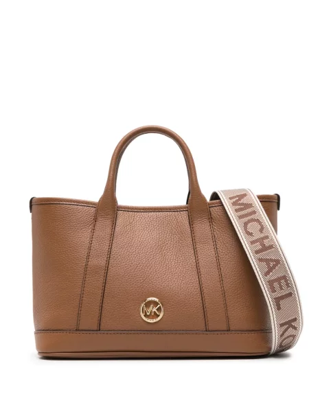 Jacquard prugaste lepršave traperice Michael Michael Kors visoki struk plava