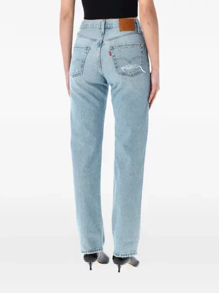 Udo szerokie szorty jeansowe Levi's z przetarciami niebieskie