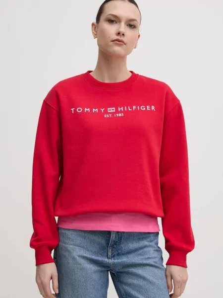 Суитчър Tommy Hilfiger с принт червено