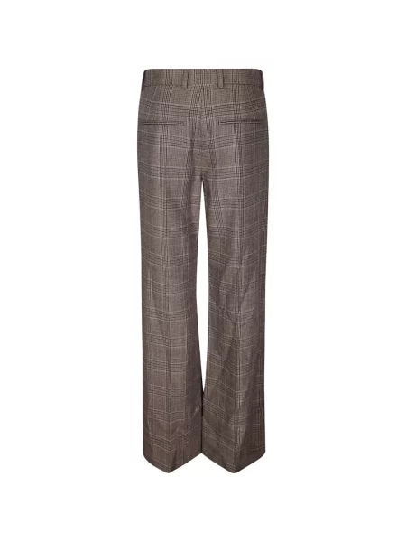 Pantaloni A.p.c. de lână în carouri maro