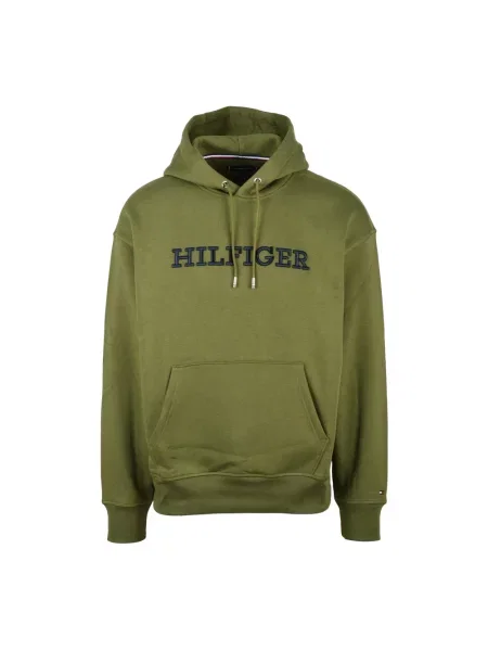 Bluza z kapturem Tommy Hilfiger zielona